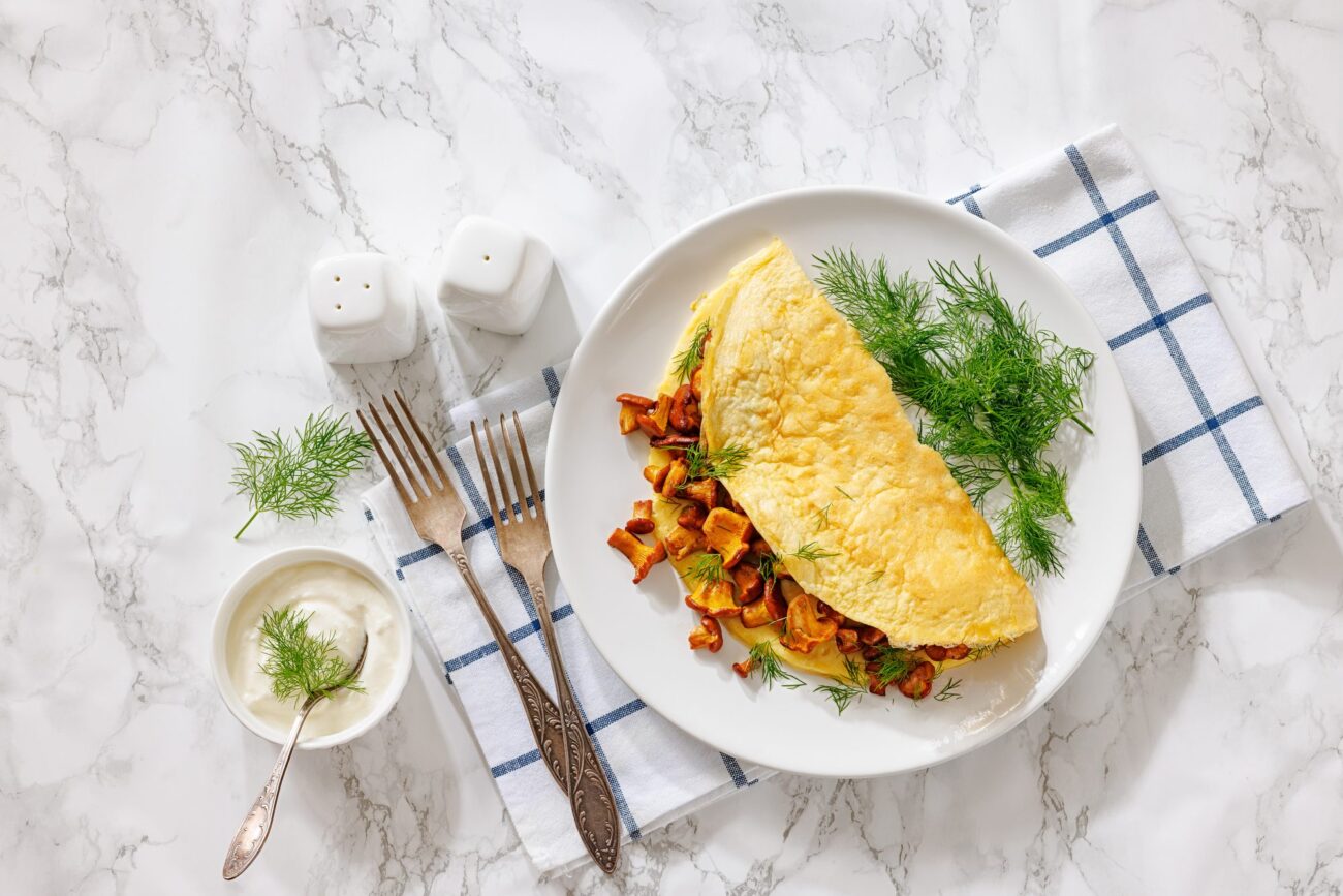 Omlet z kurkami i koperkiem 🍄